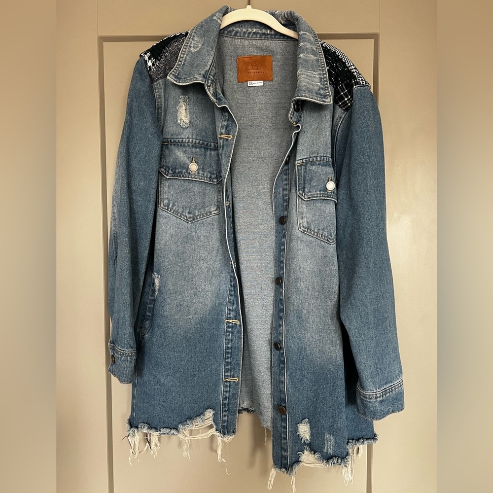 Patchwork denim jacket